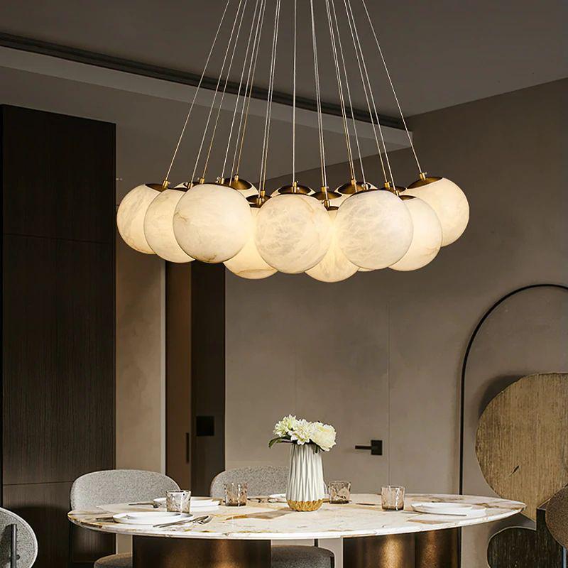 Alabaster Anne Ceiling Pendant 7 / 19 Lights
