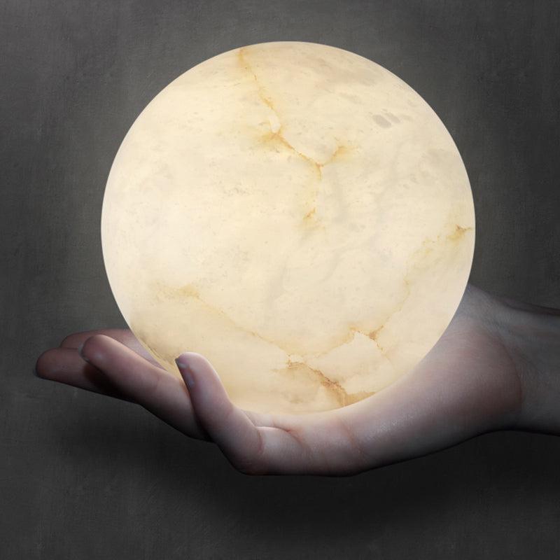Alabaster Anne Globe Art Pendant Light
