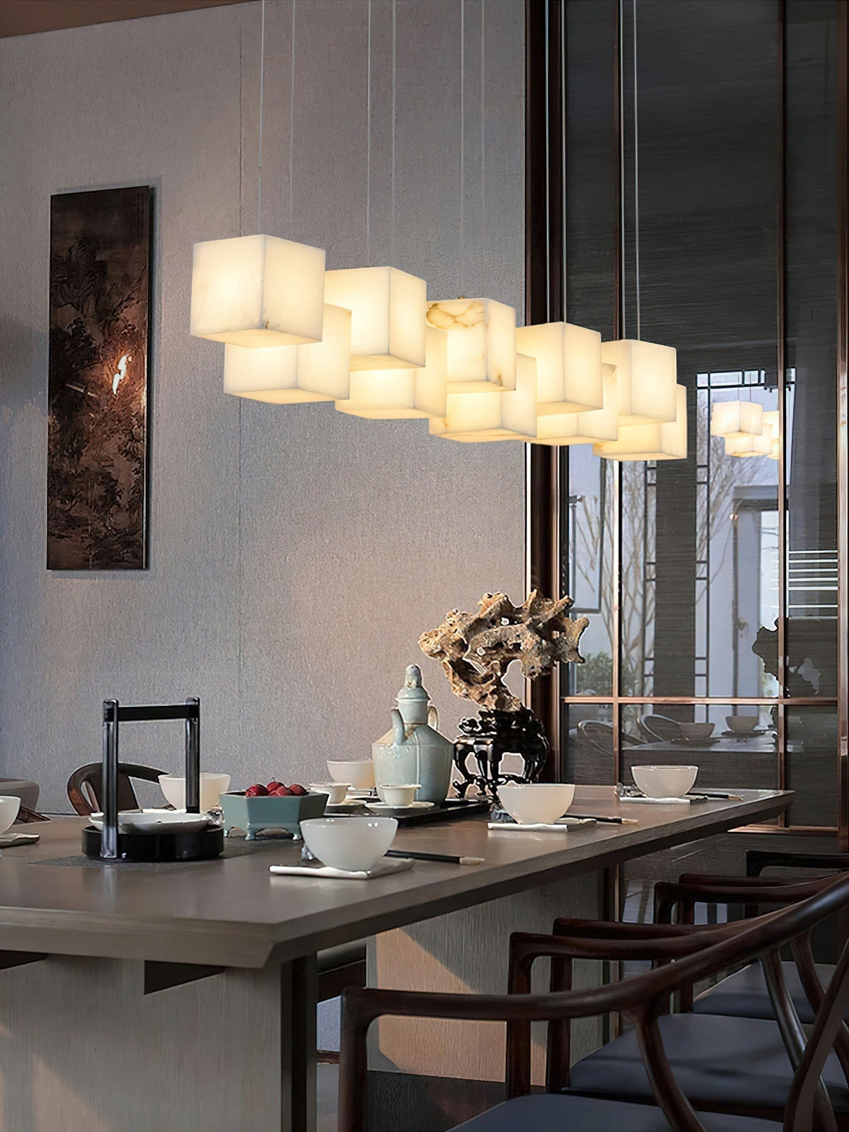 Alabaster Box Chandelier