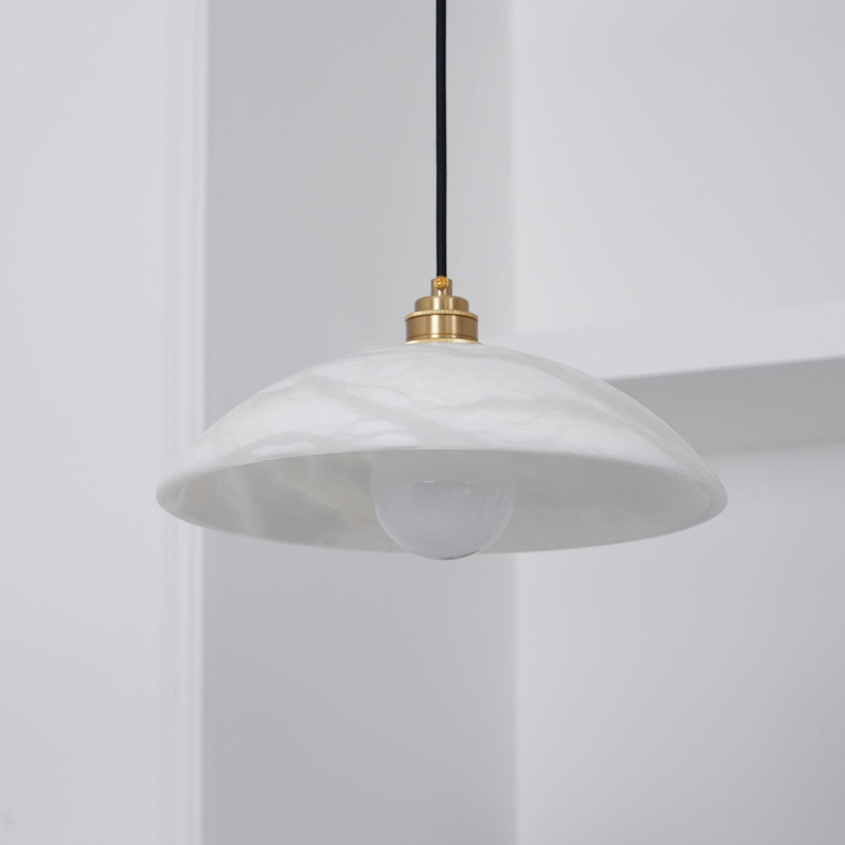 Alabaster Dome Swag Pendant Lamp
