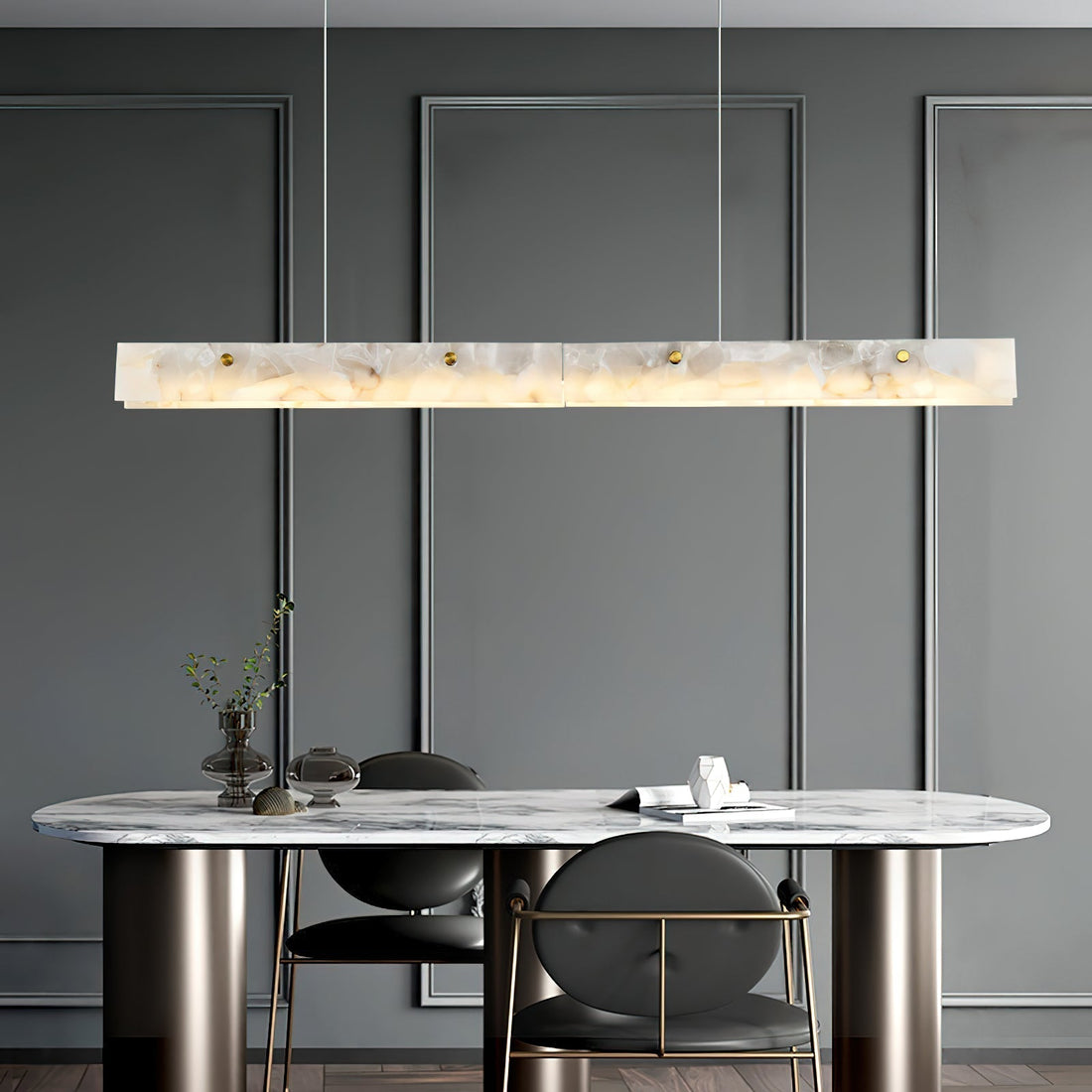 Alabaster LED Linear Pendant Light