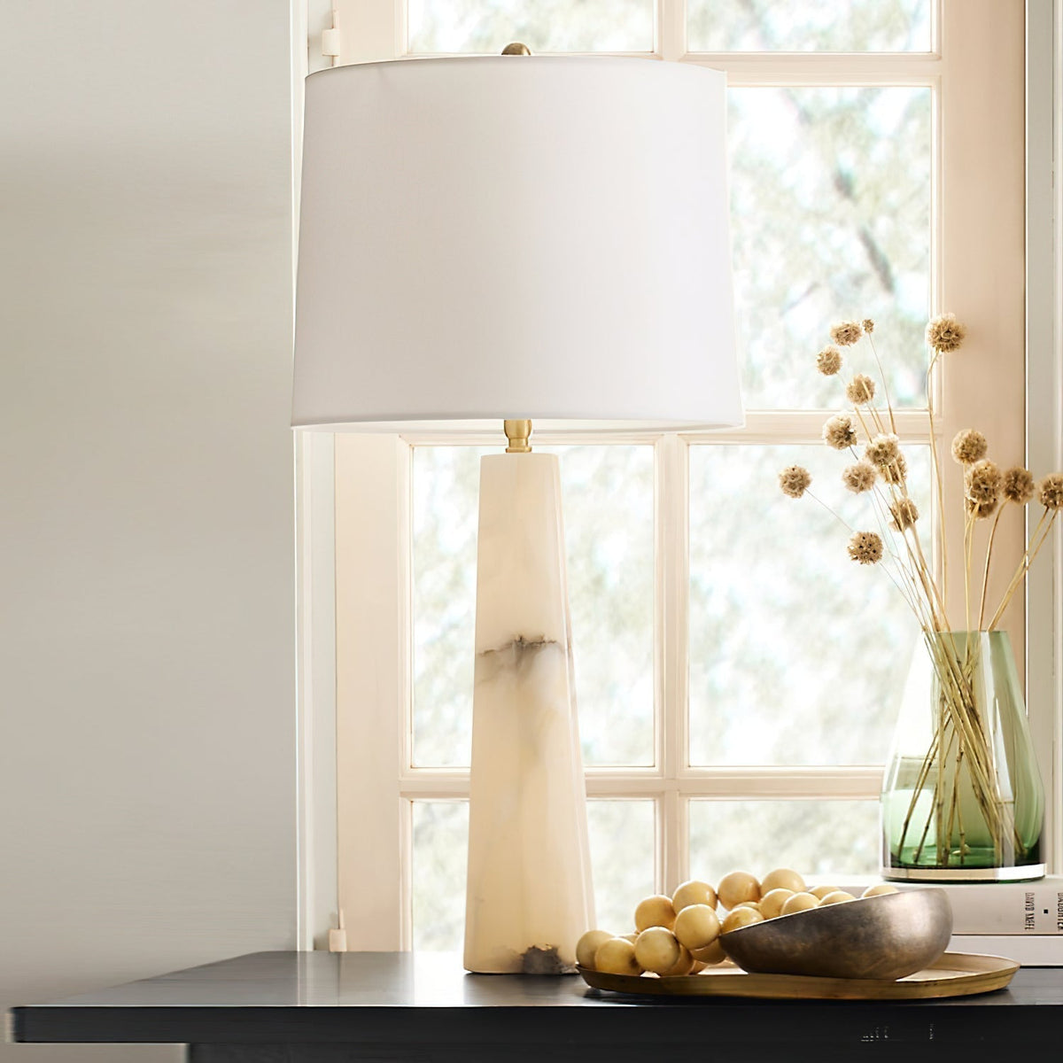 Marble Quatrefoil Table Lamp