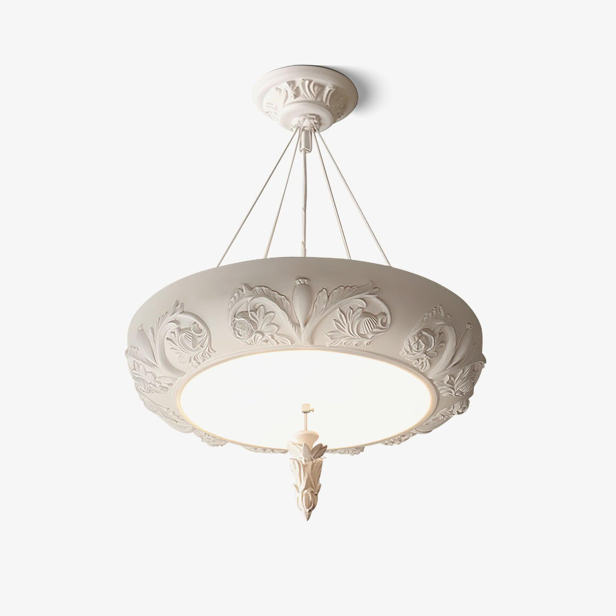 Artistic Carved Plaster Chandelier