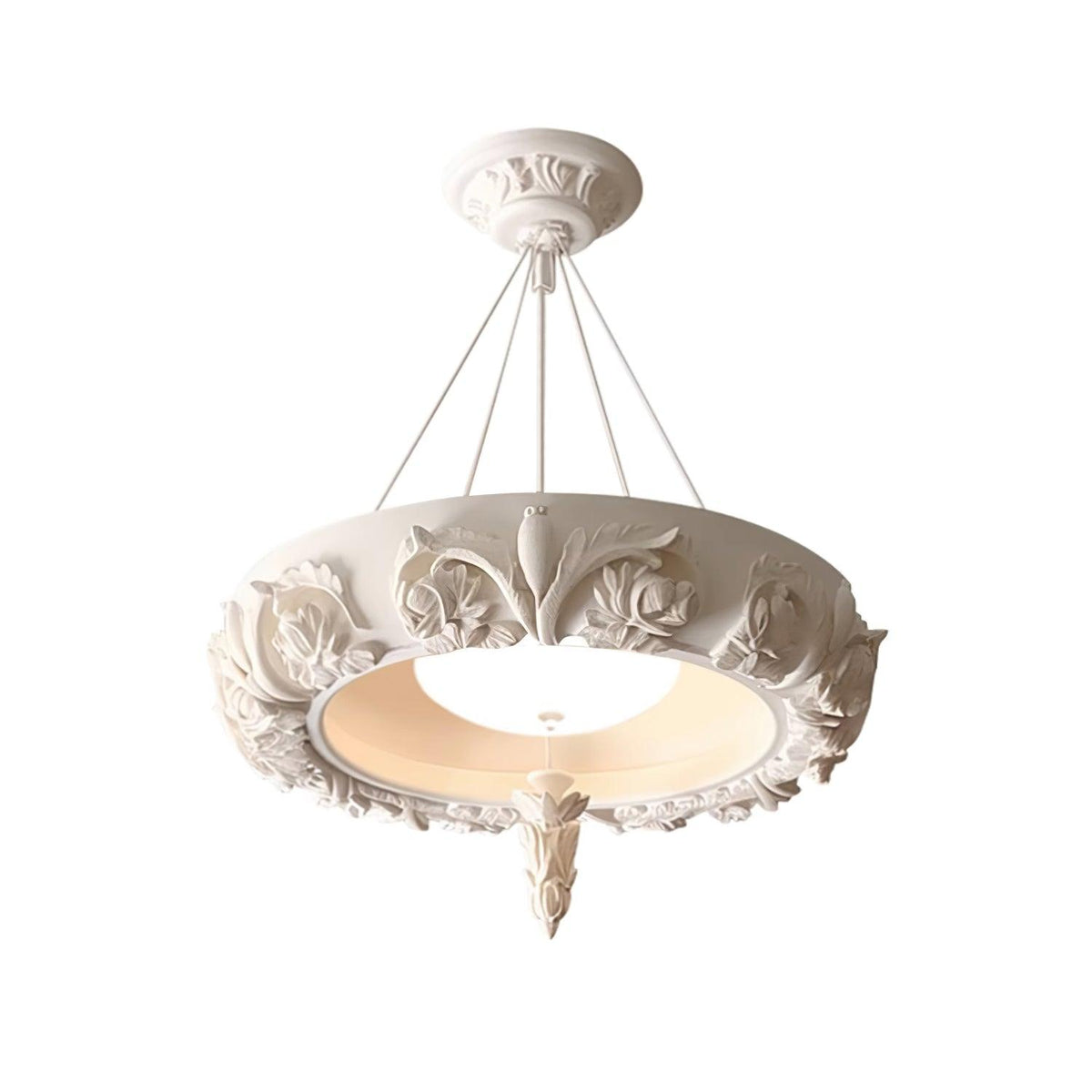 Artistic Carved Plaster Chandelier