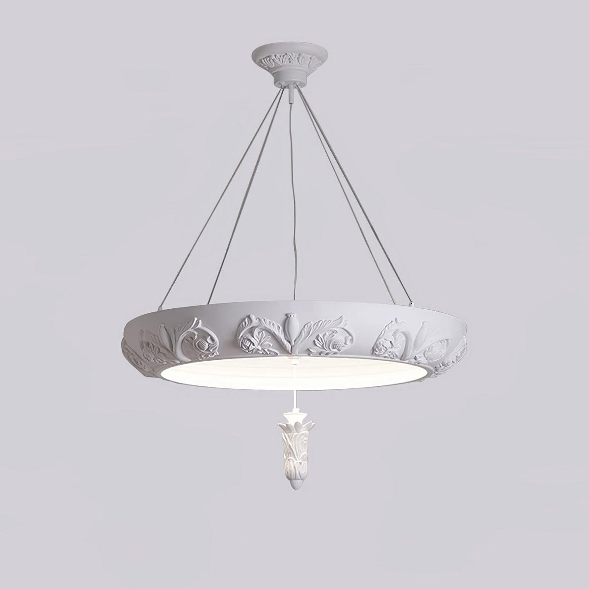 Artistic Carved Plaster Chandelier