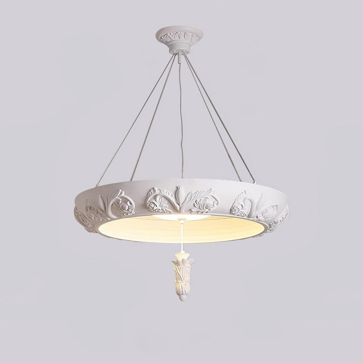 Artistic Carved Plaster Chandelier