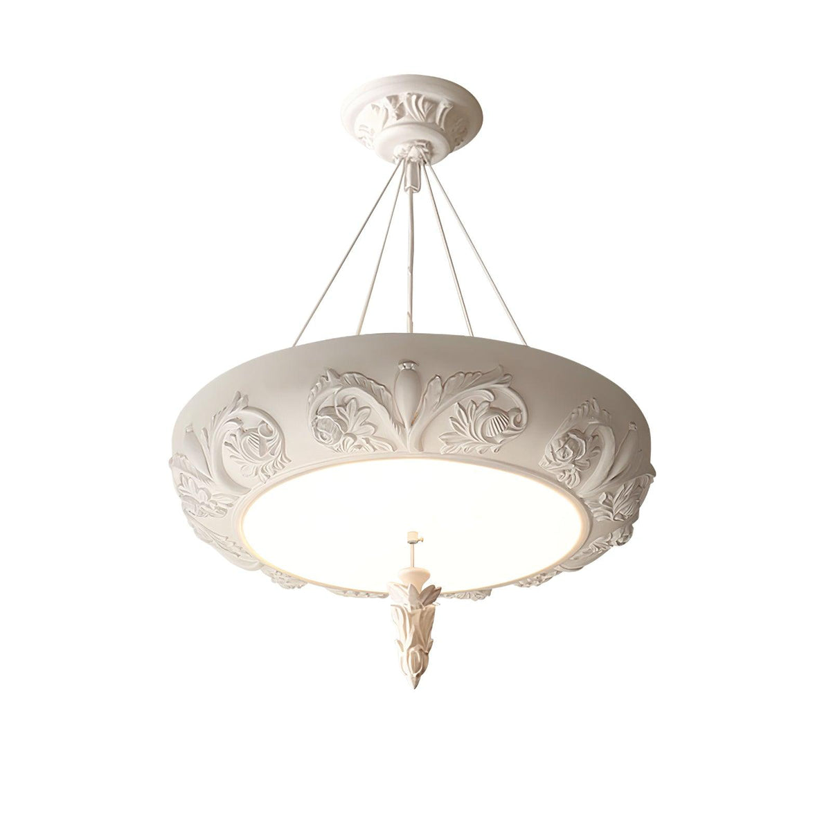 Artistic Carved Plaster Chandelier