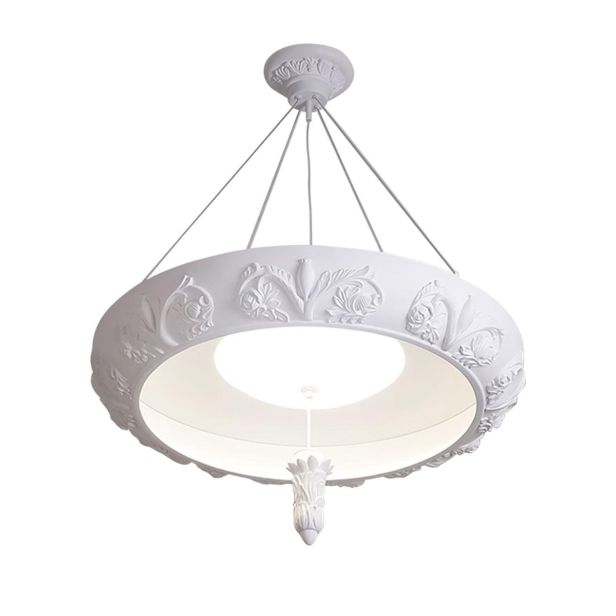Artistic Carved Plaster Chandelier