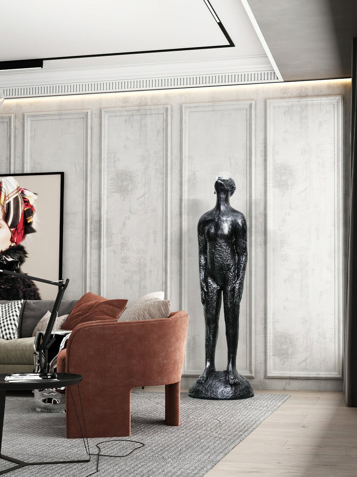 Atlas Guardian Sculpture Floor Ornaments
