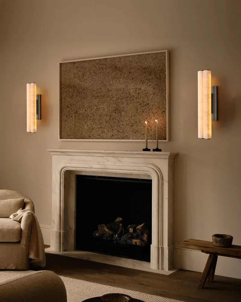 Audubon Alabaster Double Sconce