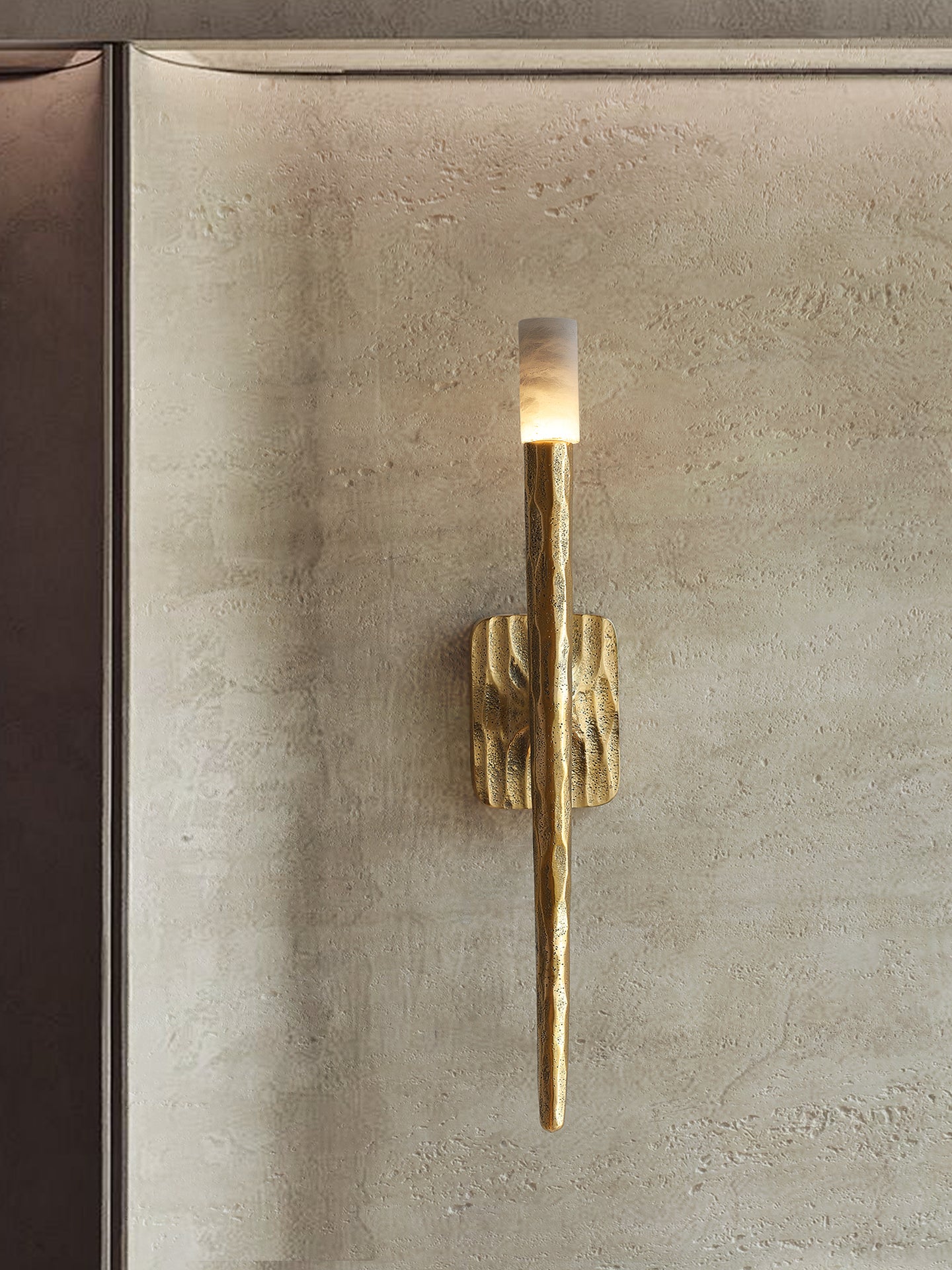 Aurelian Sculpted Alabaster Wall Sconce