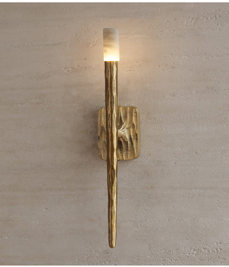 Aurelian Sculpted Alabaster Wall Sconce