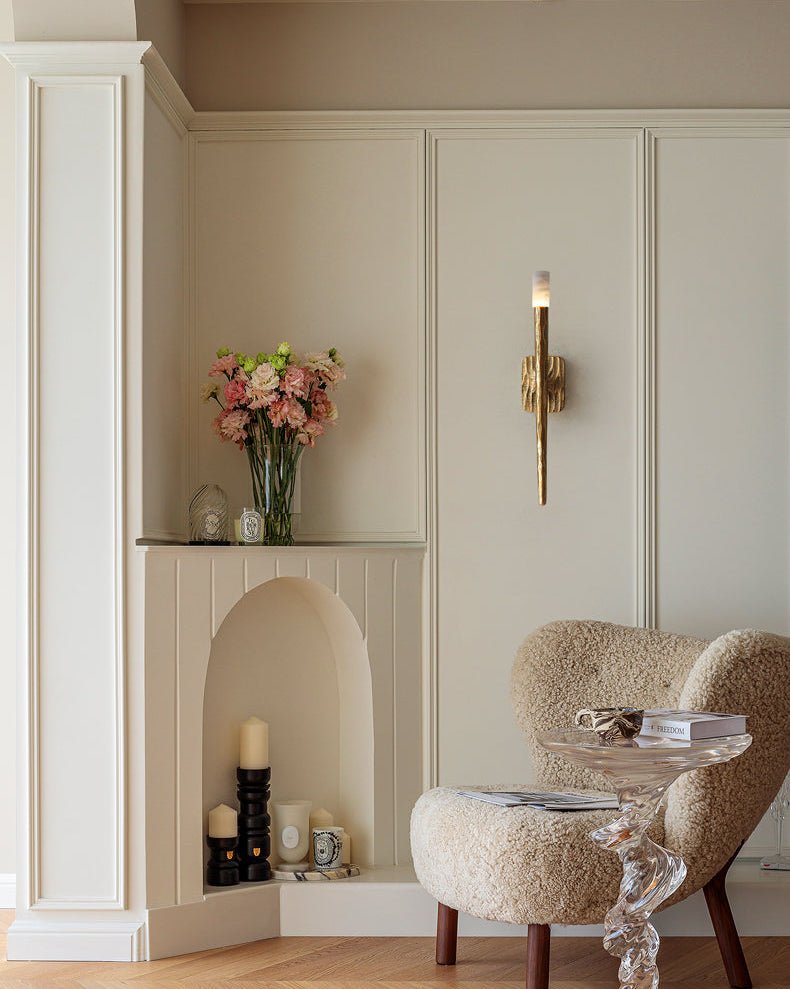 Aurelian Sculpted Alabaster Wall Sconce