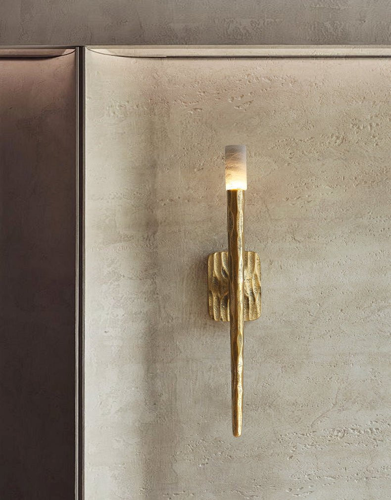 Aurelian Sculpted Alabaster Wall Sconce