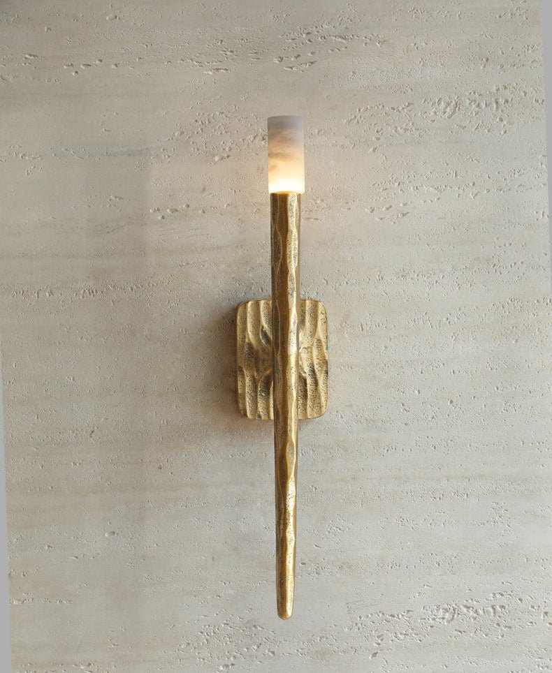 Aurelian Sculpted Alabaster Wall Sconce
