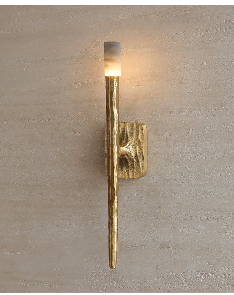 Aurelian Sculpted Alabaster Wall Sconce