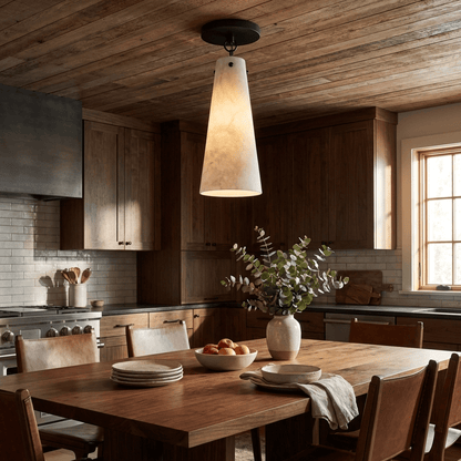 Aurelian Tapered Alabaster Ceiling Light - Vakkerlight