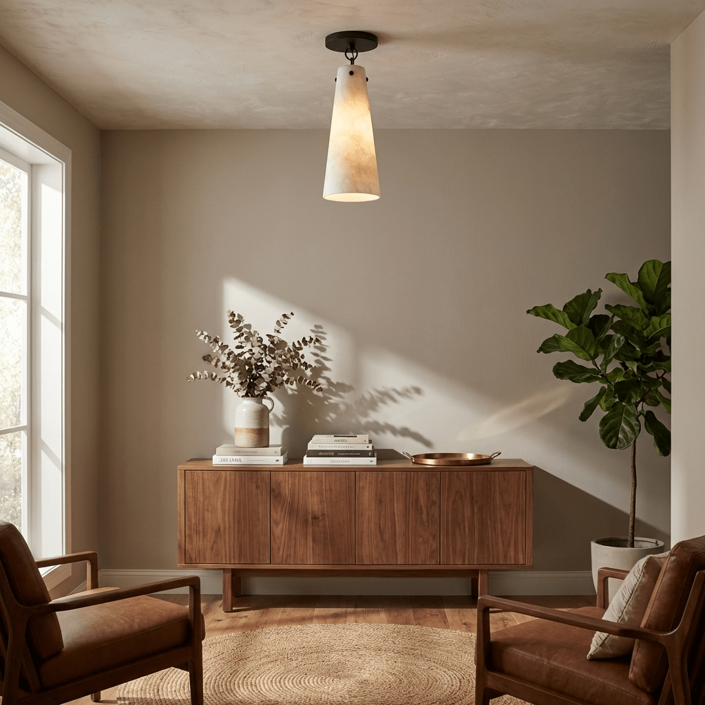 Aurelian Tapered Alabaster Ceiling Light - Vakkerlight