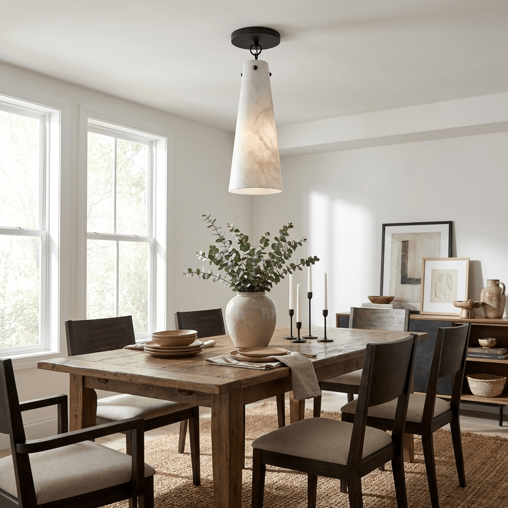 Aurelian Tapered Alabaster Ceiling Light - Vakkerlight