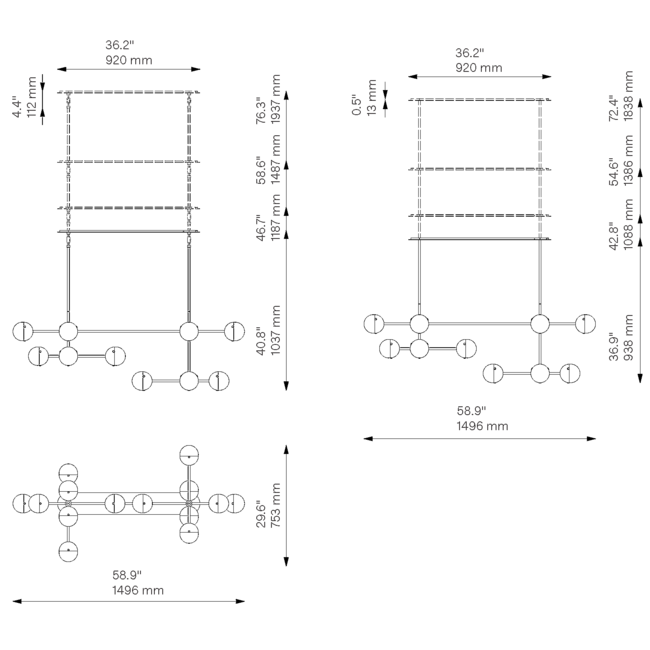 Caldera Linear Chandelier