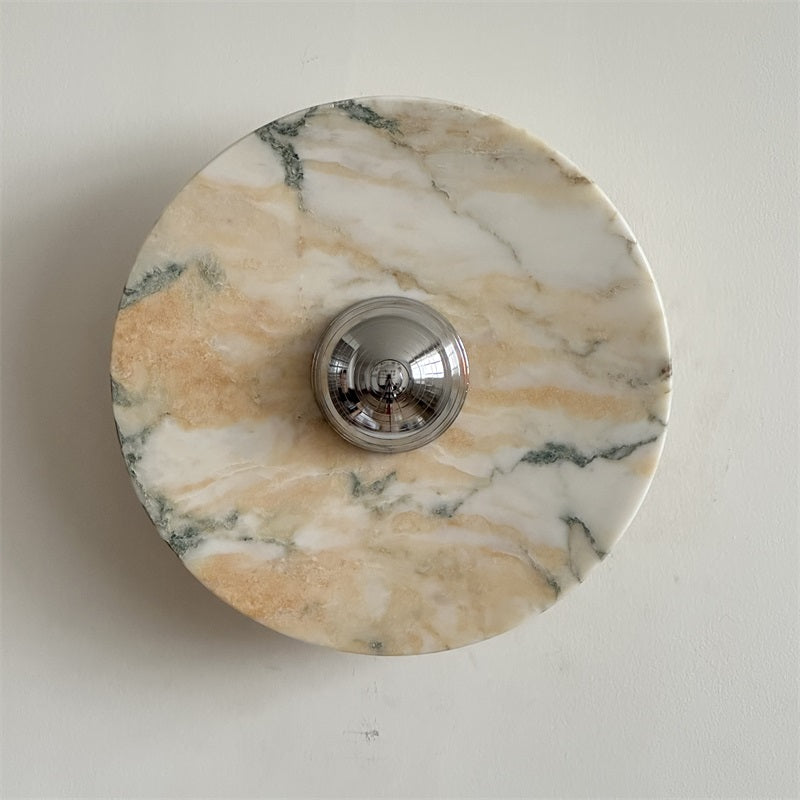 Calacatta Round Marble Wall Sconce