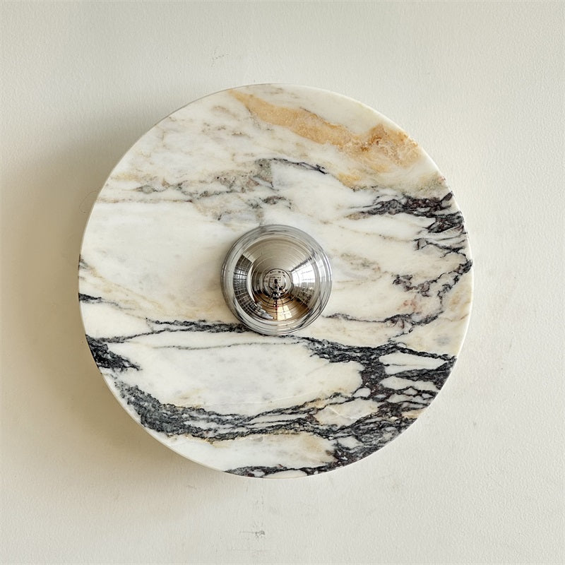 Calacatta Round Marble Wall Sconce