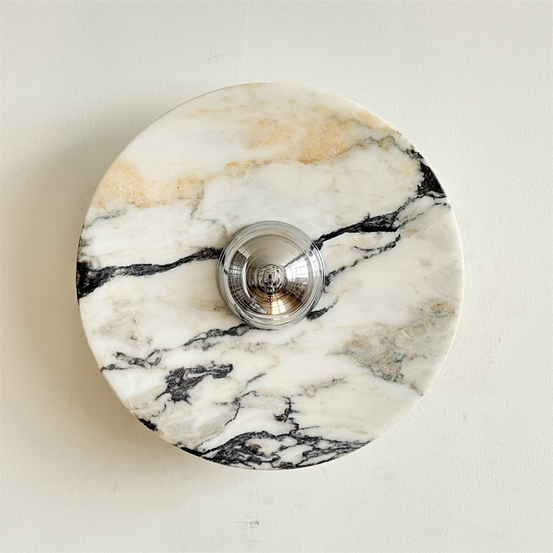 Calacatta Round Marble Wall Sconce