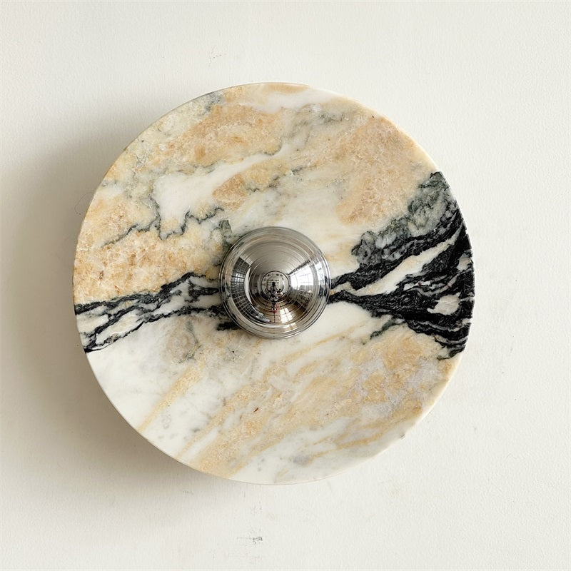 Calacatta Round Marble Wall Sconce