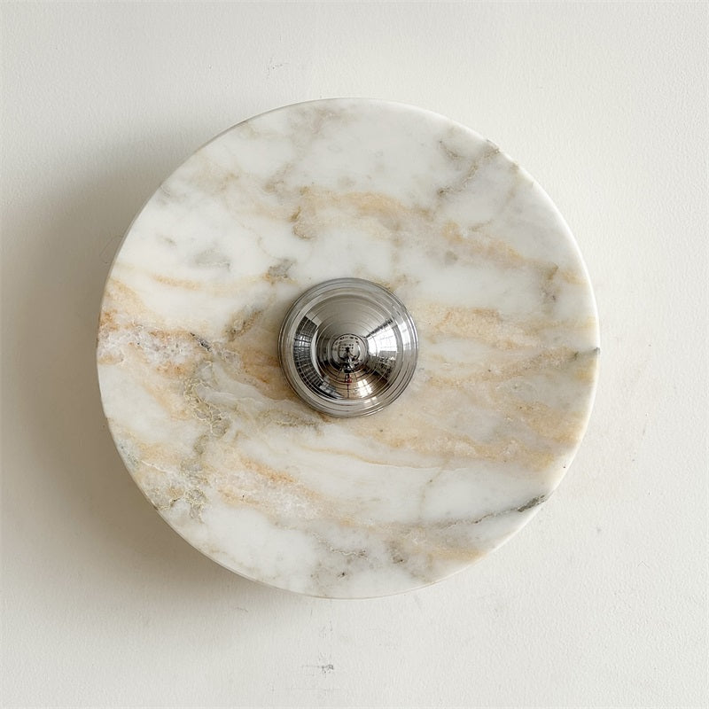 Calacatta Round Marble Wall Sconce
