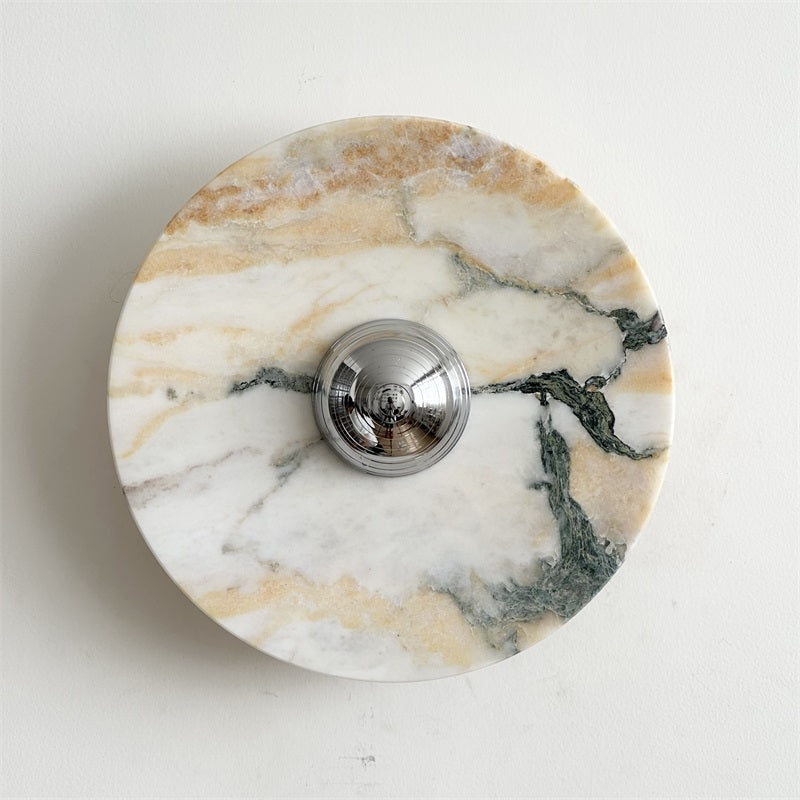 Calacatta Round Marble Wall Sconce