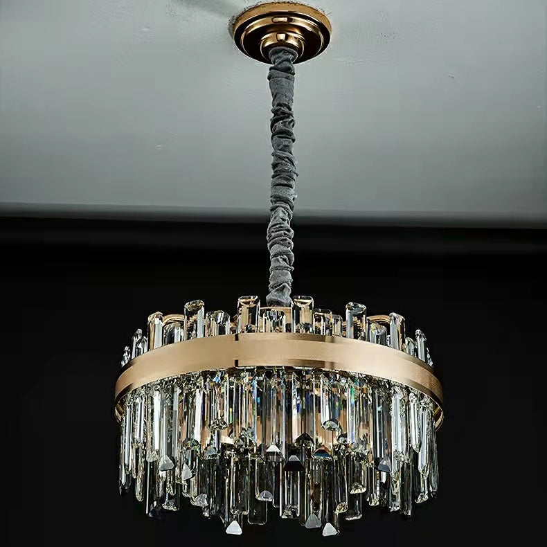 Modern Round / rectangular Crystal Chandelier Collection for Living Room / hallway / dining / bedroom