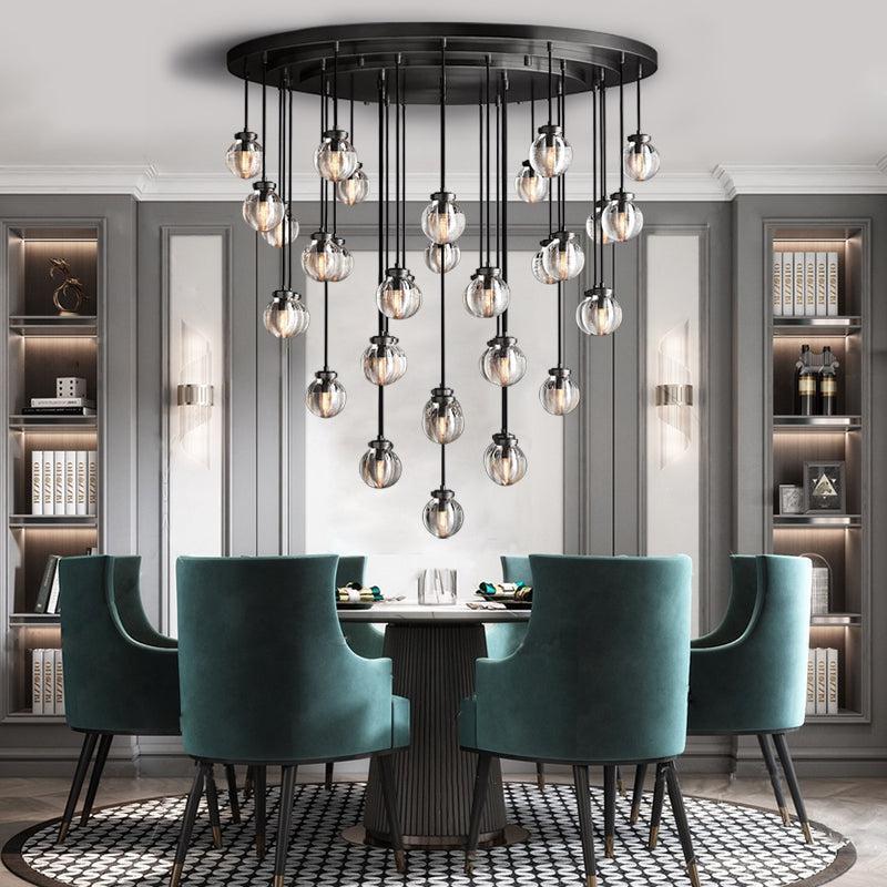 Pearls Round Chandelier 48"
