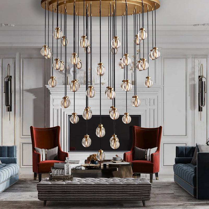Pearls Round Chandelier 48"