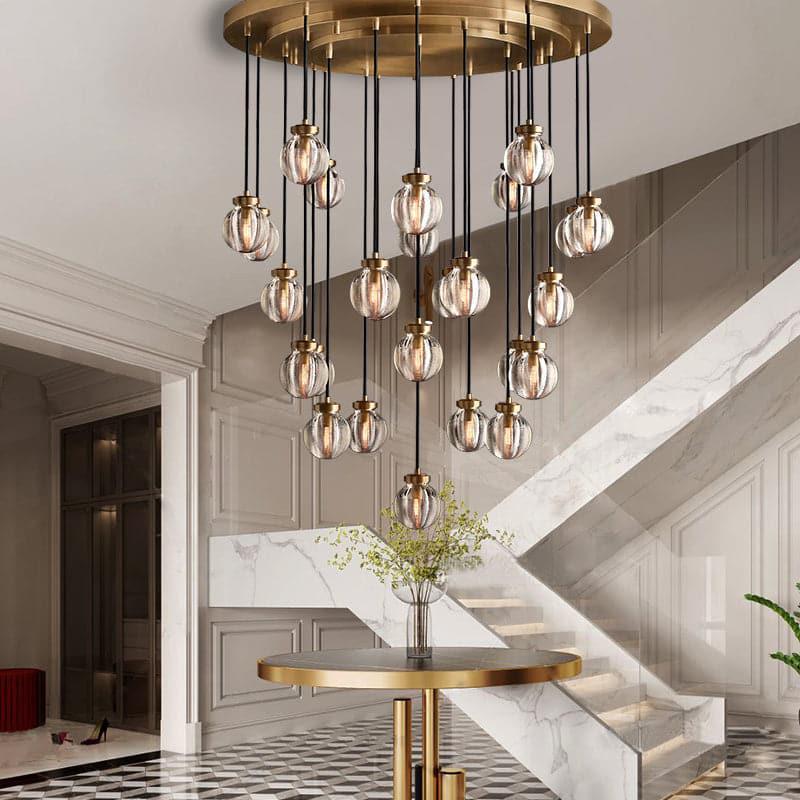 Pearls Round Chandelier 22"