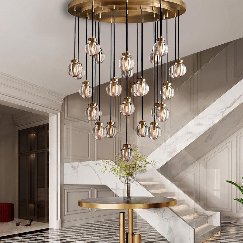 Pearls Round Chandelier 48"