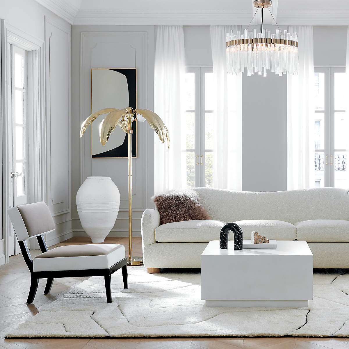 Modern Round Glass Rods Chandelier for Living / dining Room / bedroom