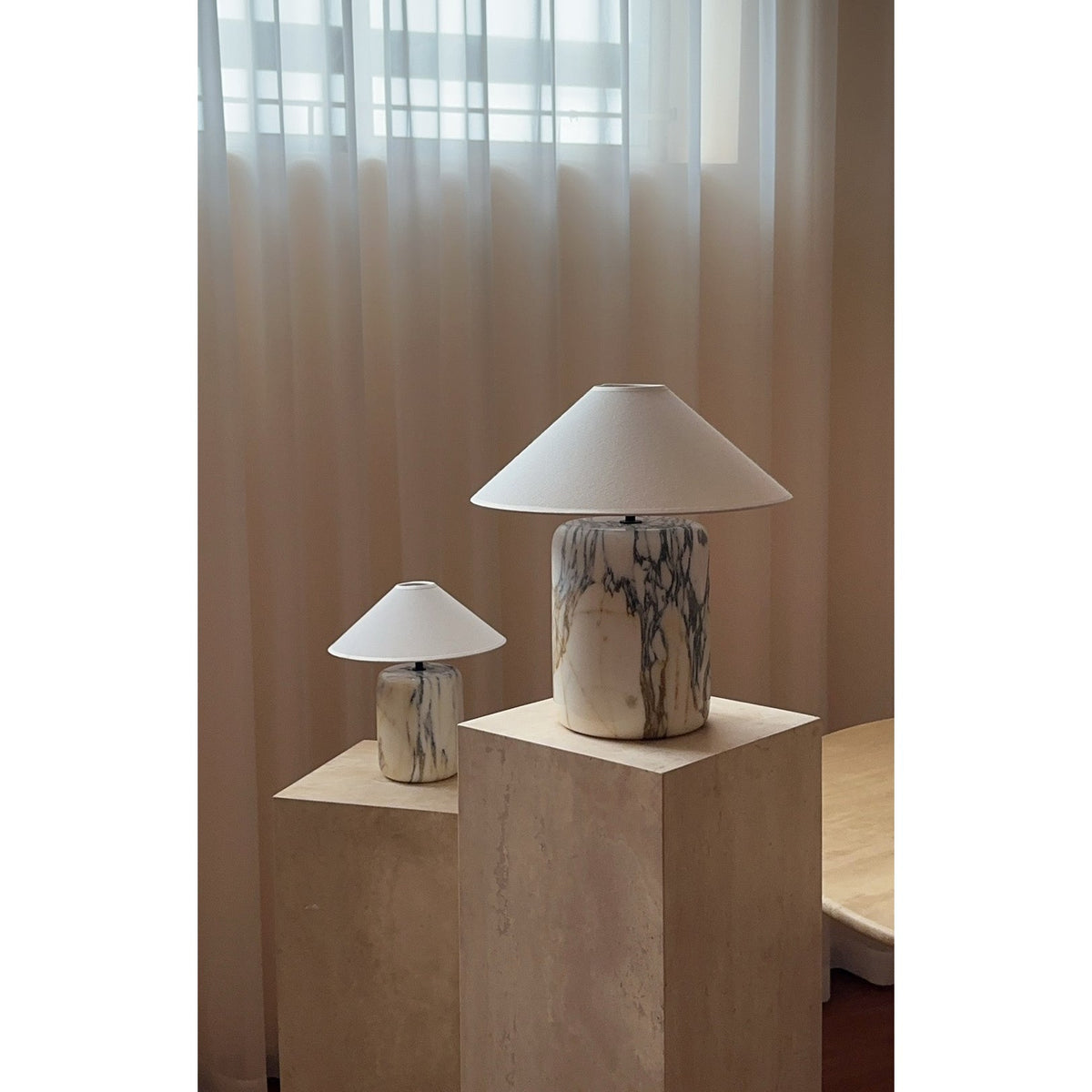 Block Marble Table Lamp