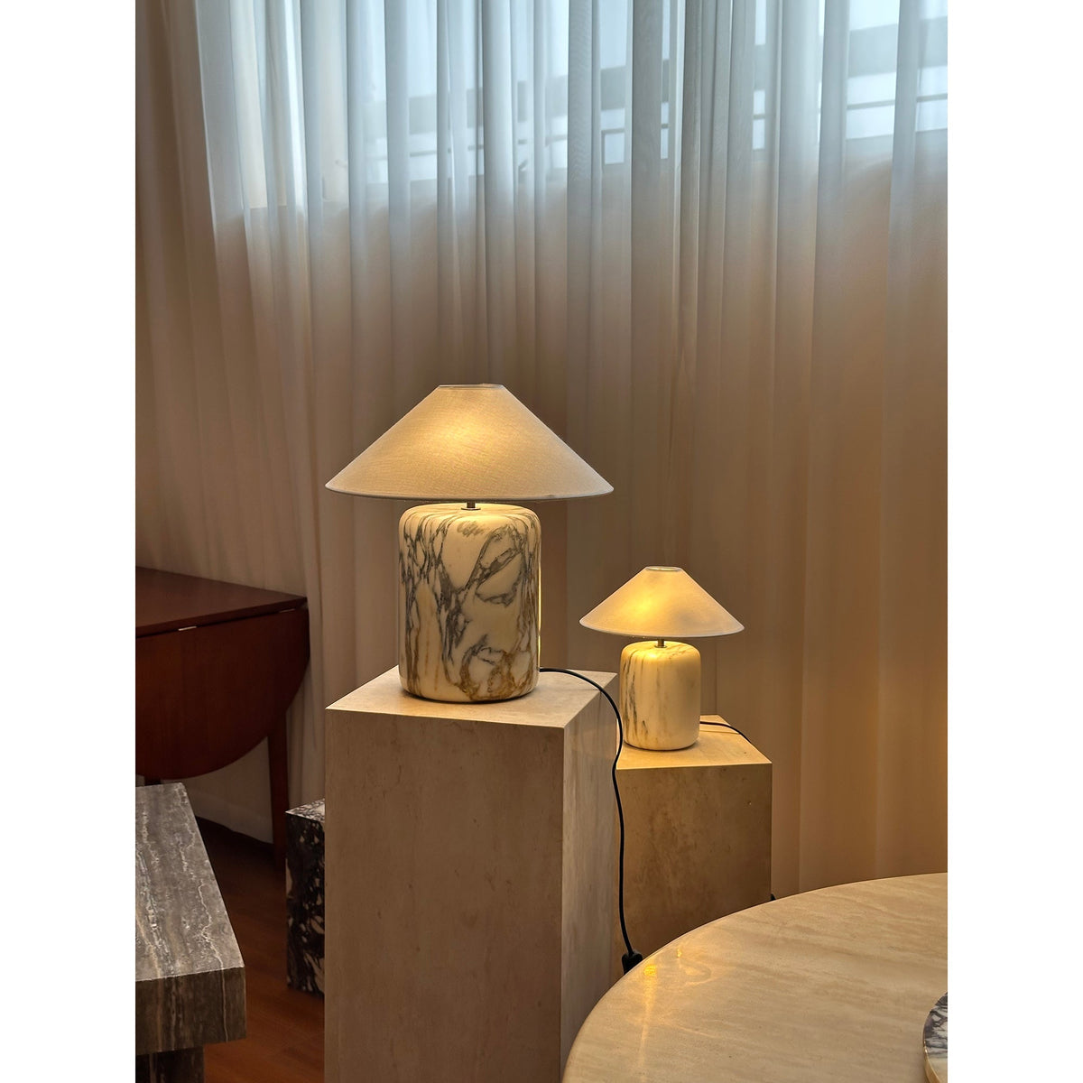 Block Marble Table Lamp