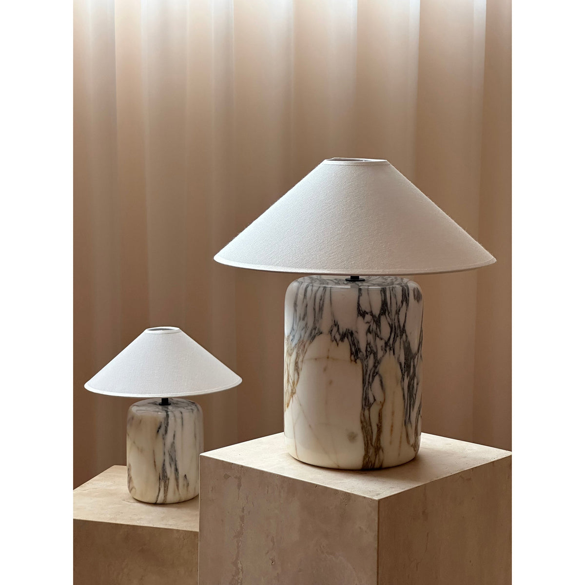 Block Marble Table Lamp