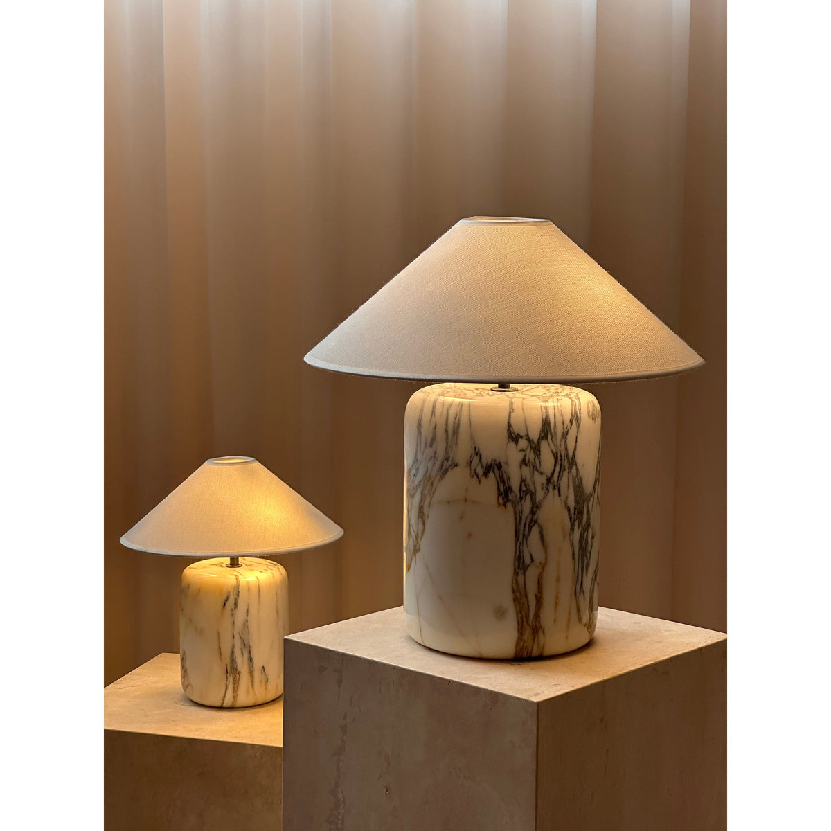 Block Marble Table Lamp