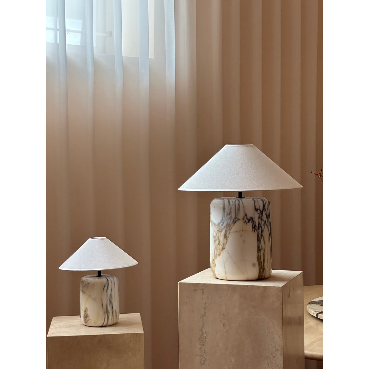 Block Marble Table Lamp