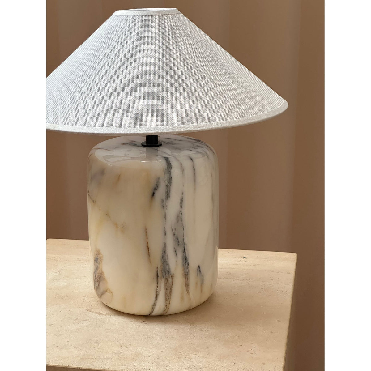 Block Marble Table Lamp