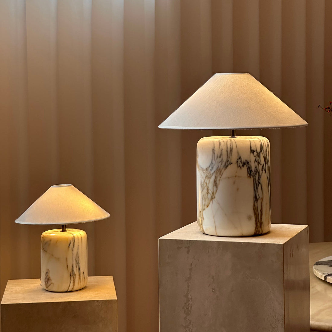 Block Marble Table Lamp