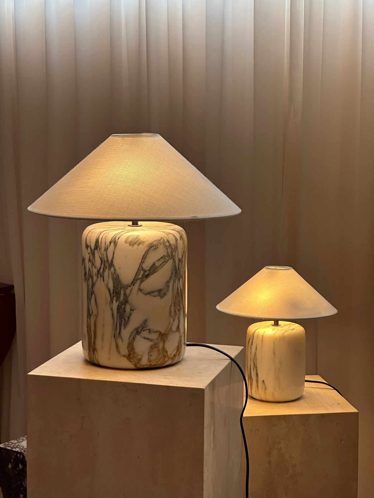 Block Marble Table Lamp