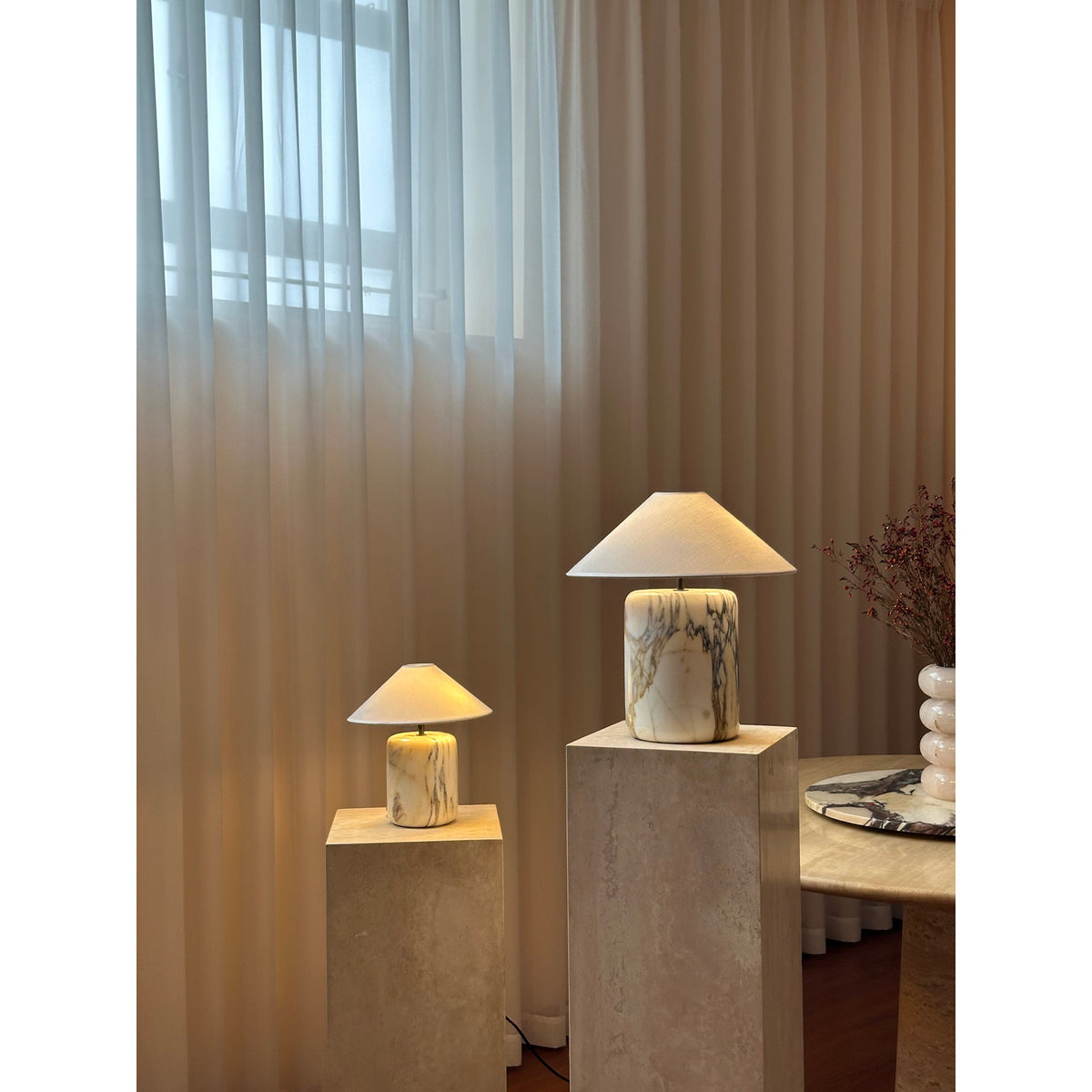 Block Marble Table Lamp