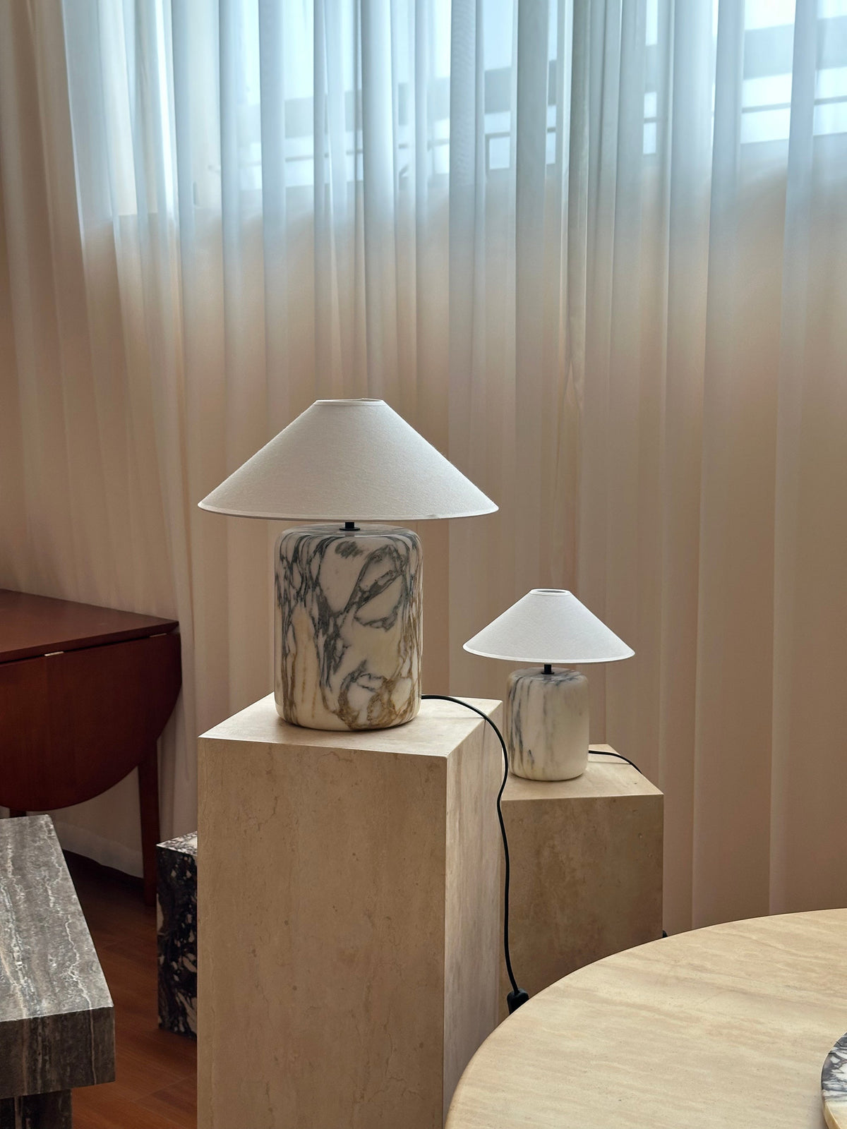 Block Marble Table Lamp
