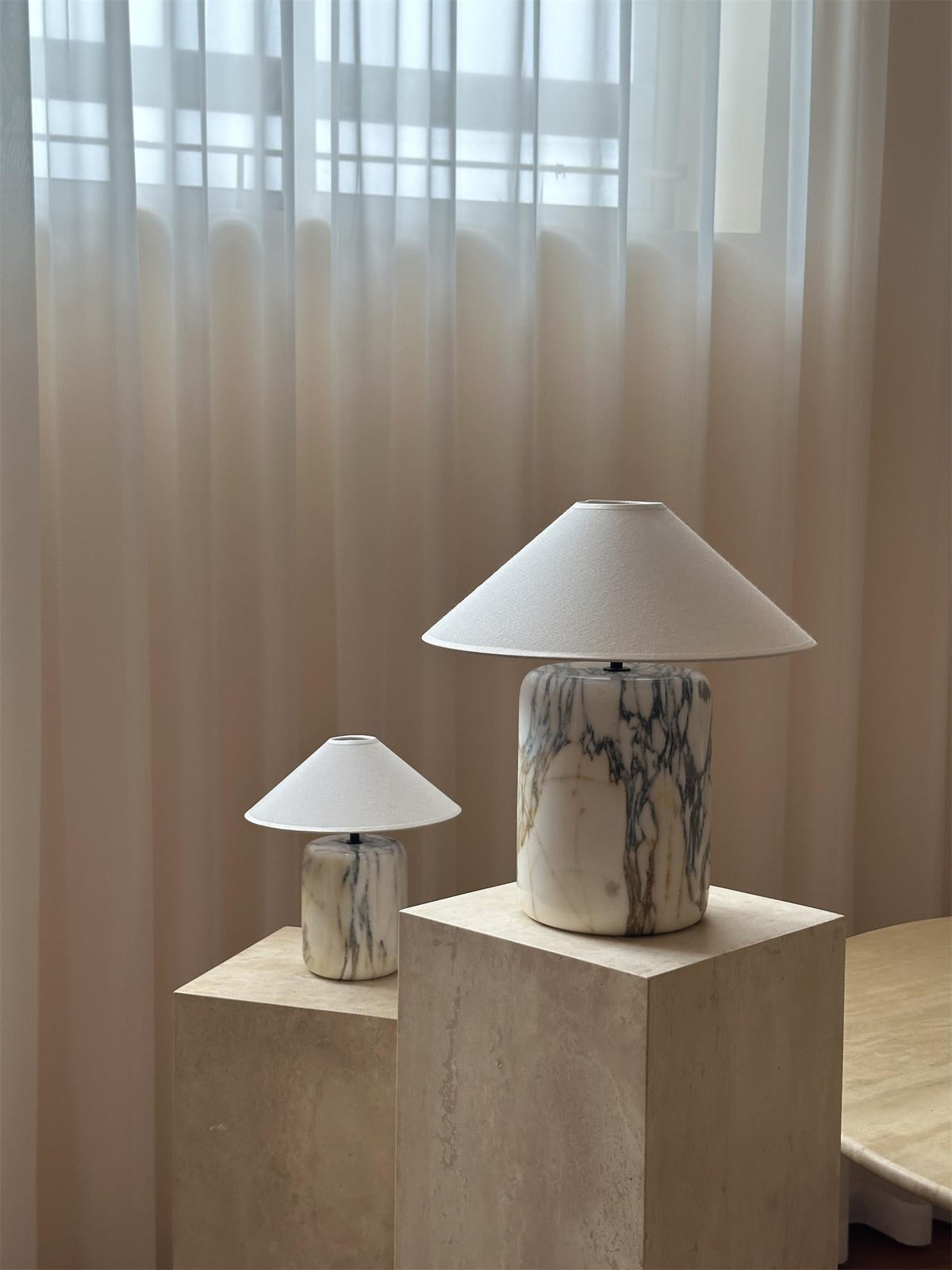 Block Marble Table Lamp