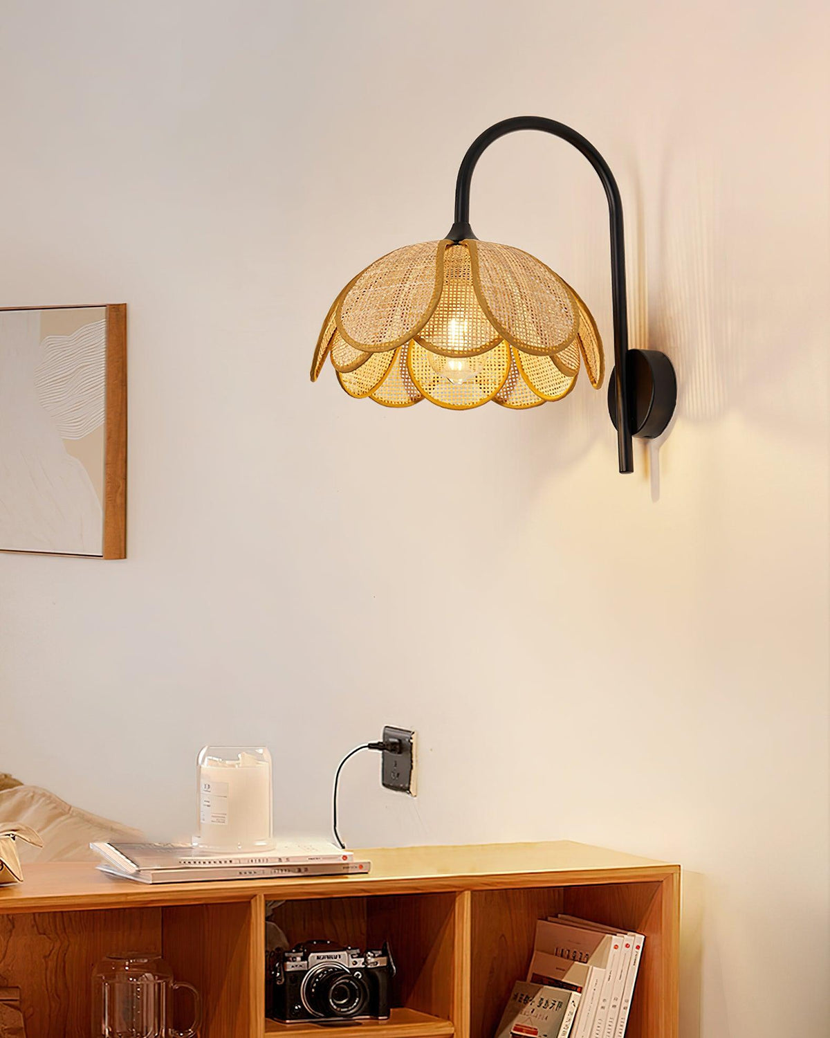 Rattan Wall Lamp 15.7 Inch
