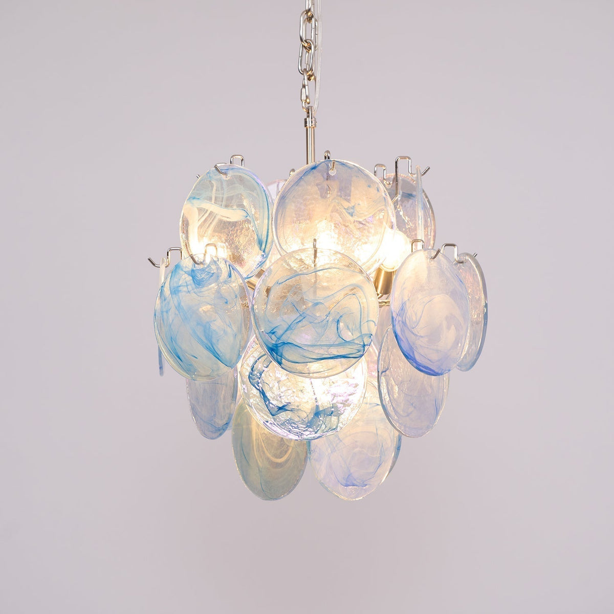 Blue Vistosi Disc Chandelier