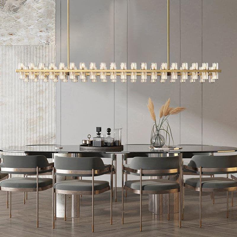 Arcachen Crystal Rectangular Chandelier 72"
